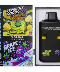 Buy Straight Goods - Dual Chamber Vape - Lemon Twist + Grape Ice (3 Grams + 3 Grams) at Kush Station Online Shop