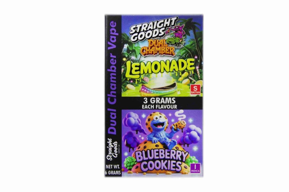 Buy Straight Goods - Dual Chamber Vape - Lemonade + Blueberry Cookies (3 Grams + 3 Grams) at Kush Station Online Shop