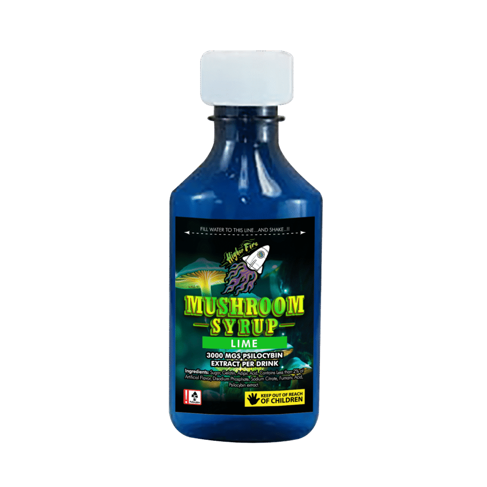 Buy Higher Fire Extracts – Mushroom Syrup – Lime 3000mg Psilocybin At Kush Station Online Shop