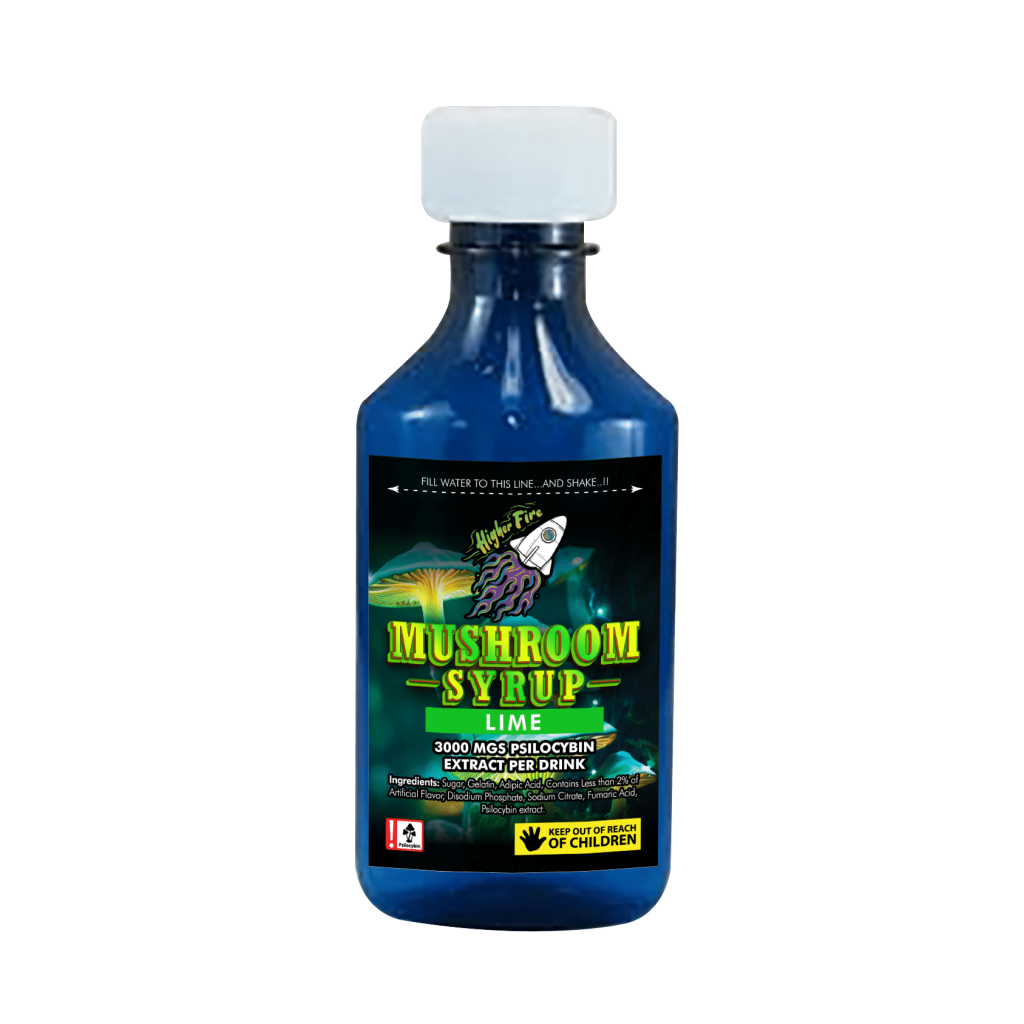 Buy Higher Fire Extracts – Mushroom Syrup – Lime 3000mg Psilocybin At Kush Station Online Shop