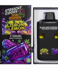 Buy Straight Goods - Dual Chamber Vape - Lisbon Lemon + Grape Gas (3 Grams + 3 Grams) at Kush Station Online Shop