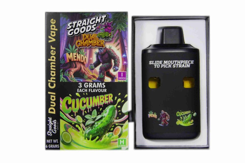 Buy Straight Goods - Dual Chamber Vape - Mendo + Cucumber (3 Grams + 3 Grams) at Kush Station Online Shop