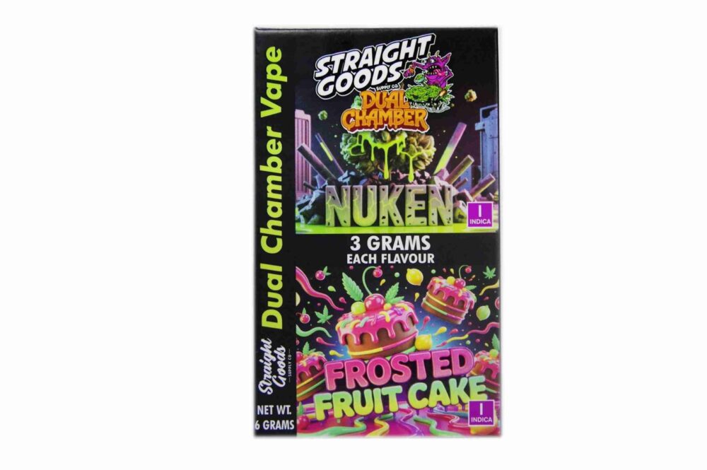 Buy Straight Goods - Dual Chamber Vape - Nuken + Frosted Fruit Cake (3 Grams + 3 Grams) at Kush Station Online Shop