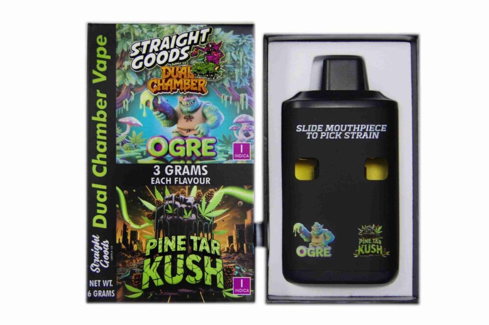 Buy Straight Goods - Dual Chamber Vape - Ogre + Pine Tar Kush (3 Grams + 3 Grams) at Kush Station Online Shop