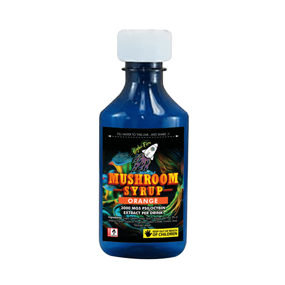 Buy Higher Fire Extracts – Mushroom Syrup – Orange 3000mg Psilocybin At Kush Station Online Shop