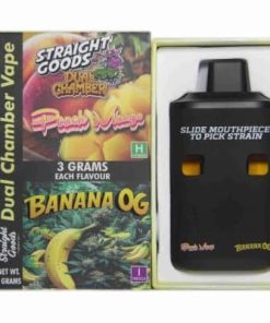 Buy Straight Goods - Dual Chamber Vape - Peach Mango + Banana OG (3 Grams + 3 Grams) at Kush Station Online Shop