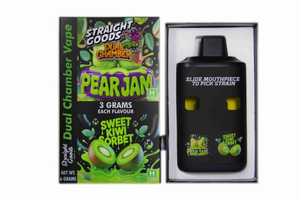 Buy Straight Goods - Dual Chamber Vape - Pear Jam + Sweet Kiwi Sorbet (3 Grams + 3 Grams) at Kush Station Online Shop