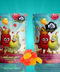 Buy Sky High Edibles - Pear + Royal Raspberry Gummy 3000mg THC at Kush Station Online Shop