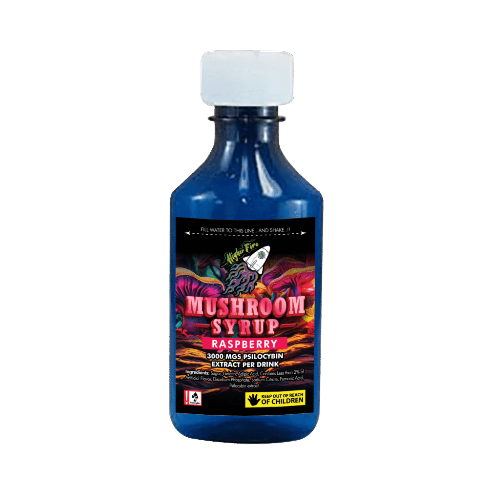 Buy Higher Fire Extracts – Mushroom Syrup – Raspberry 3000mg Psilocybin At Kush Station Online Shop