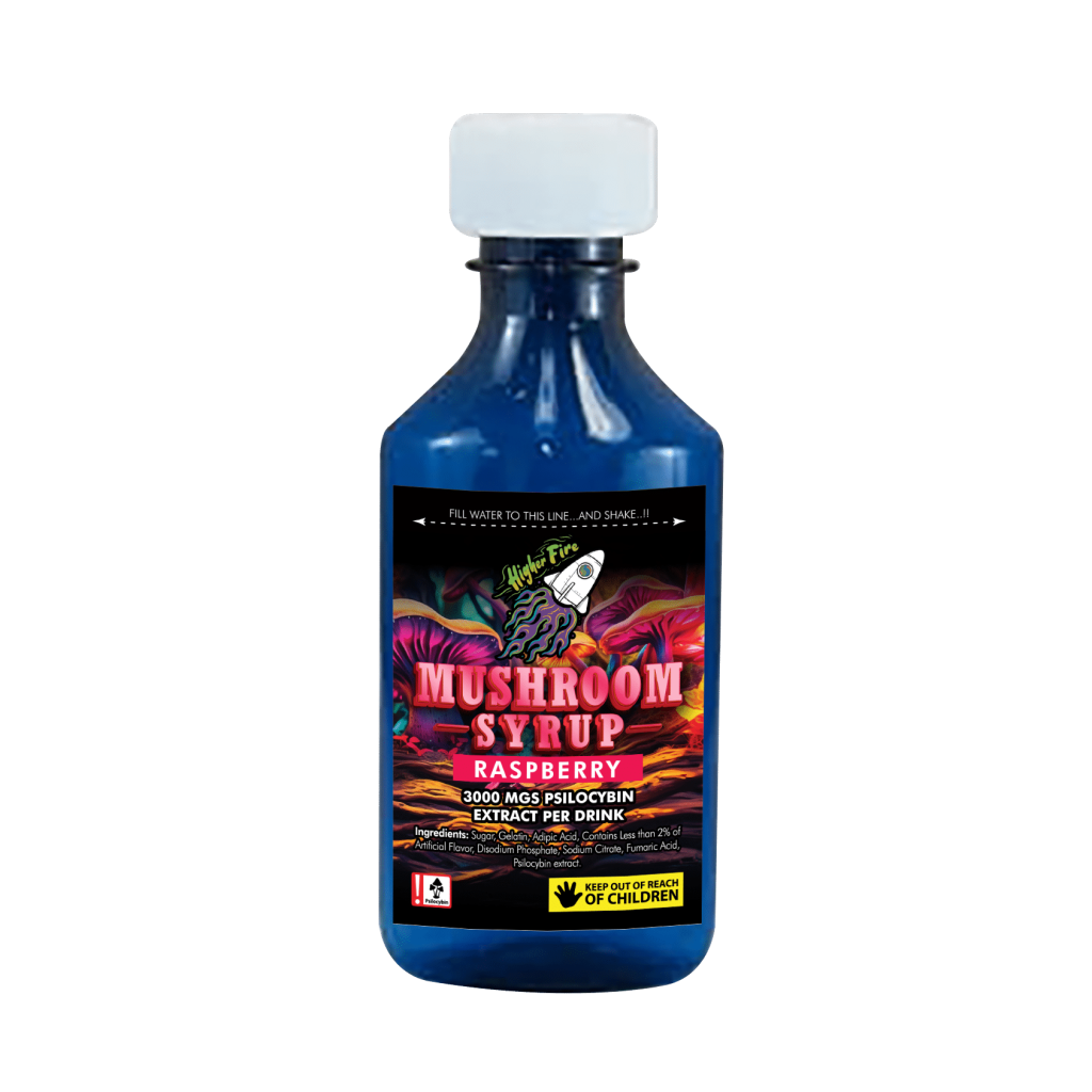 Buy Higher Fire Extracts – Mushroom Syrup – Raspberry 3000mg Psilocybin At Kush Station Online Shop