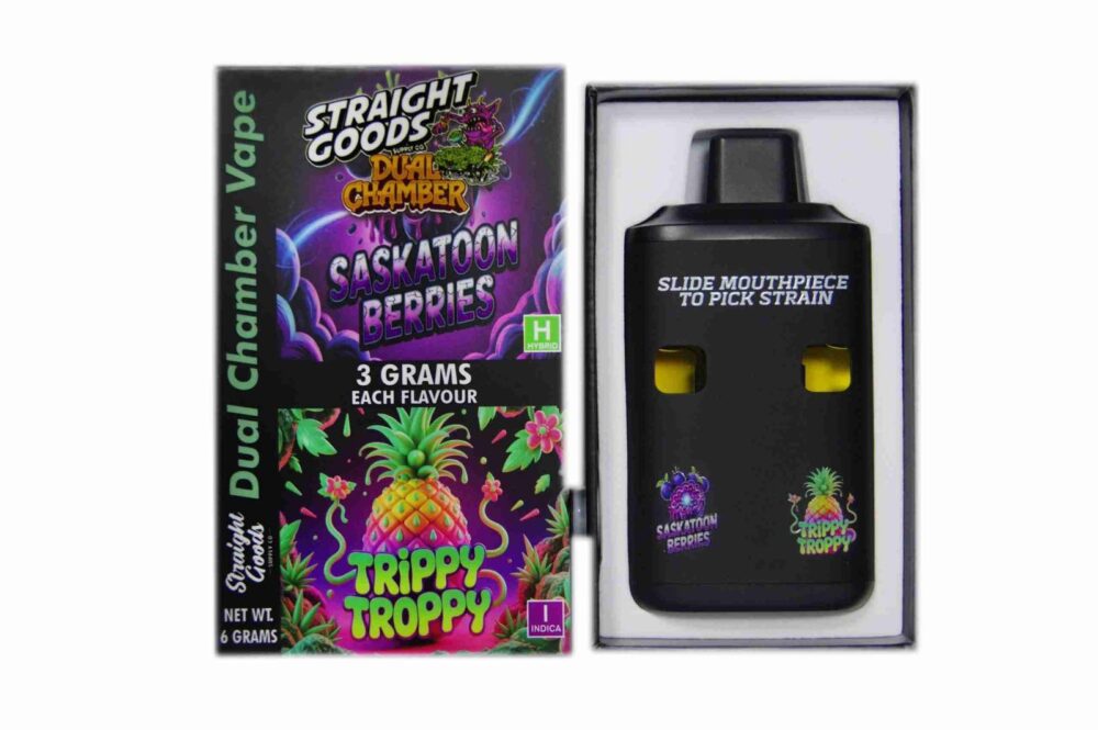 Buy Straight Goods - Dual Chamber Vape - Saskatoon Berries + Tripy Tropy (3 Grams + 3 Grams) at Kush Station Online Shop