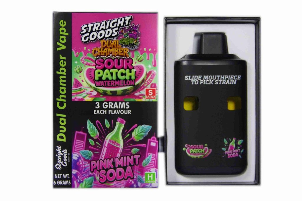 Buy Straight Goods - Dual Chamber Vape - Sour PatchWatermelon + Pink Mint Soda (3 Grams + 3 Grams) at Kush Station Online Shop