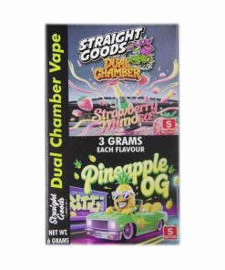 Buy Straight Goods - Dual Chamber Vape - Strawberry Mimosa+ Pineapple OG (3 Grams + 3 Grams) at Kush Station Online Shop