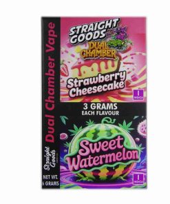 Buy Straight Goods - Dual Chamber Vape - Strawberry Cheesecake + Sweet Watermelon (3 Grams + 3 Grams) at Kush Station Online Shop