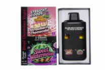 Buy Straight Goods - Dual Chamber Vape - Strawberry Cheesecake + Sweet Watermelon (3 Grams + 3 Grams) at Kush Station Online Shop
