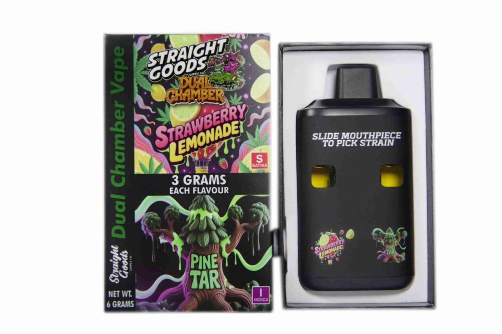 Buy Straight Goods - Dual Chamber Vape - Strawberry Lemonade + Pine Tar (3 Grams + 3 Grams) at Kush Station Online Shop