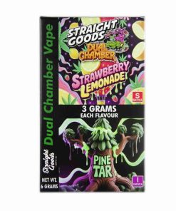 Buy Straight Goods - Dual Chamber Vape - Strawberry Lemonade + Pine Tar (3 Grams + 3 Grams) at Kush Station Online Shop