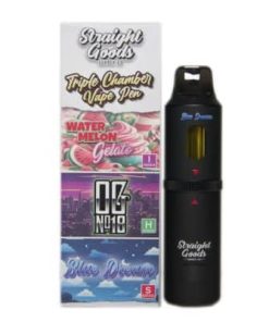 Straight Goods - Triple Chamber Vape - Watermelon Gelato + OG No18 + Blue Dream (3 Grams + 3 Grams + 3 Gram) - Image 4
