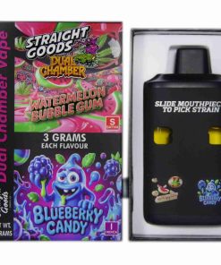Buy Straight Goods - Dual Chamber Vape - Watermelon Bubblegum + Blueberry Candy (3 Grams + 3 Grams) at Kush Station Online Shop