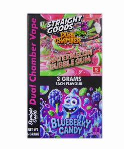 Buy Straight Goods - Dual Chamber Vape - Watermelon Bubblegum + Blueberry Candy (3 Grams + 3 Grams) at Kush Station Online Shop