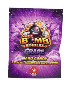 Buy Bomb Edibles - 500mg Hard Candy - Grape at Kush Station Online Shop