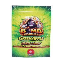 Buy Bomb Edibles - 500mg Hard Candy - Green Apple at Kush Station Online Shop