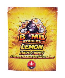 Buy Bomb Edibles - 500mg Hard Candy - Lemon at Kush Station Online Shop