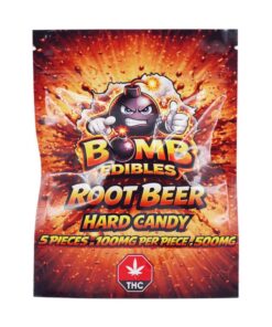 Buy Bomb Edibles - 500mg Hard Candy - Root Beer at Kush Station Online Shop