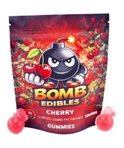 Buy Bomb Edibles - 3000mg THC Gummies - Cherry at Kush Station Online Shop