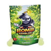 Buy Bomb Edibles - 3000mg THC Gummies - Green Apple at Kush Station Online Shop
