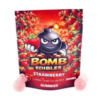Buy Bomb Edibles - 3000mg THC Gummies - Strawberry at Kush Station Online Shop