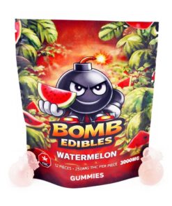Buy Bomb Edibles - 3000mg THC Gummies - Watermelon at Kush Station Online Shop