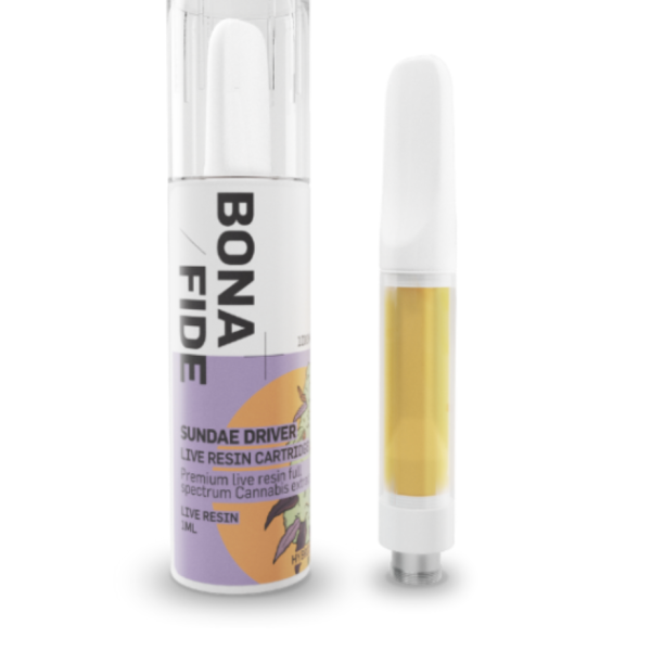 Buy Bonafide – Live Resin Cartridge - Sundae Driver 1ML THC at Kush Station Online Shop