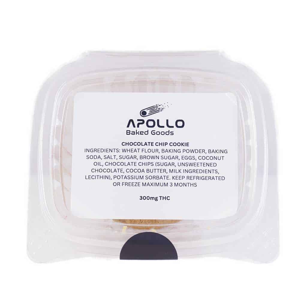 Buy Apollo Baked Goods - Chocolate Chip Cookies - 300mg THC at Kush Station Online Shop