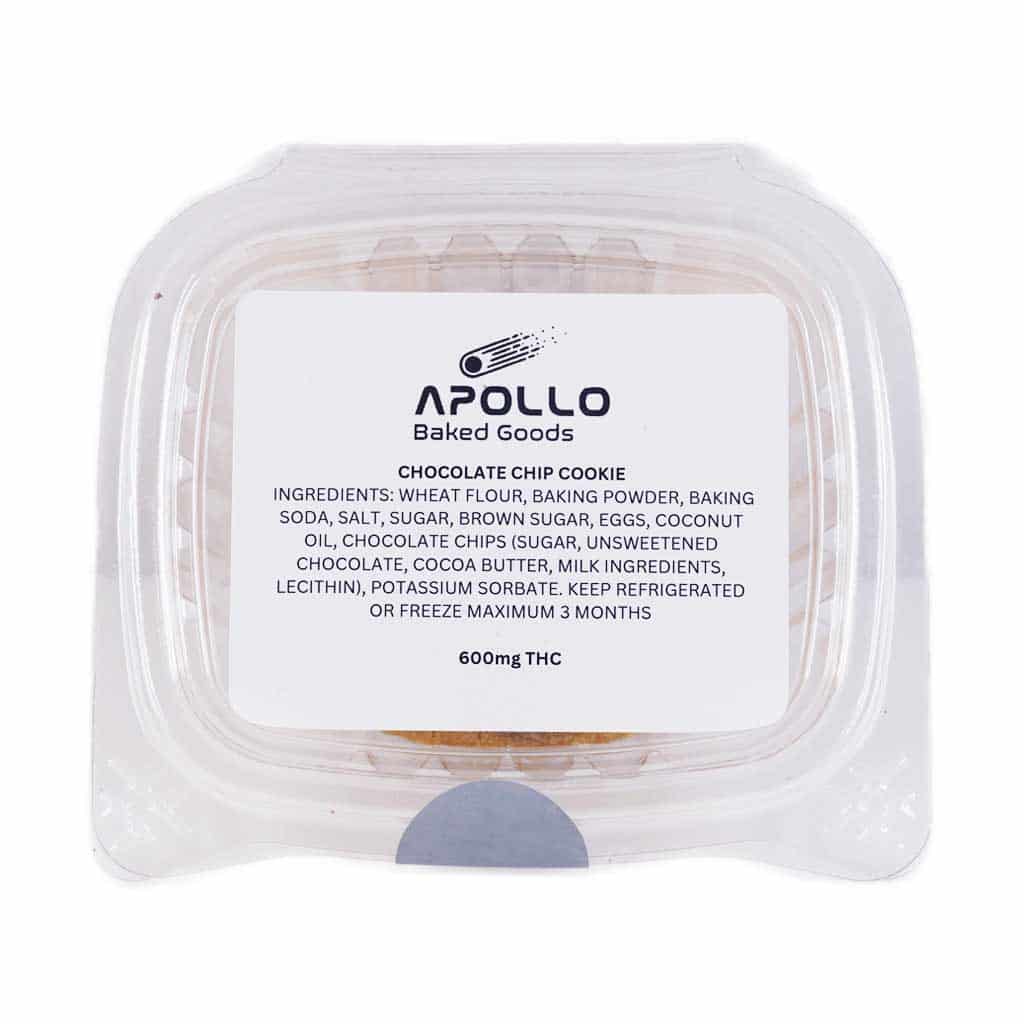 Buy Apollo Baked Goods - Chocolate Chip Cookies - 600mg THC at Kush Station Online Shop
