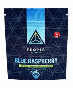 Proper Extracts Edibles – Triangles 360mg Live Resin Gummies – Blue Raspberry