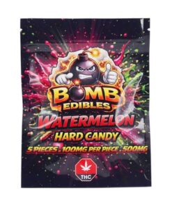 Buy Bomb Edibles - 500mg Hard Candy - Watermelon at Kush Station Online Shop