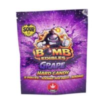Buy Bomb Edibles - 500mg THC Sour Hard Candy - Grape at Kush Station Online Shop