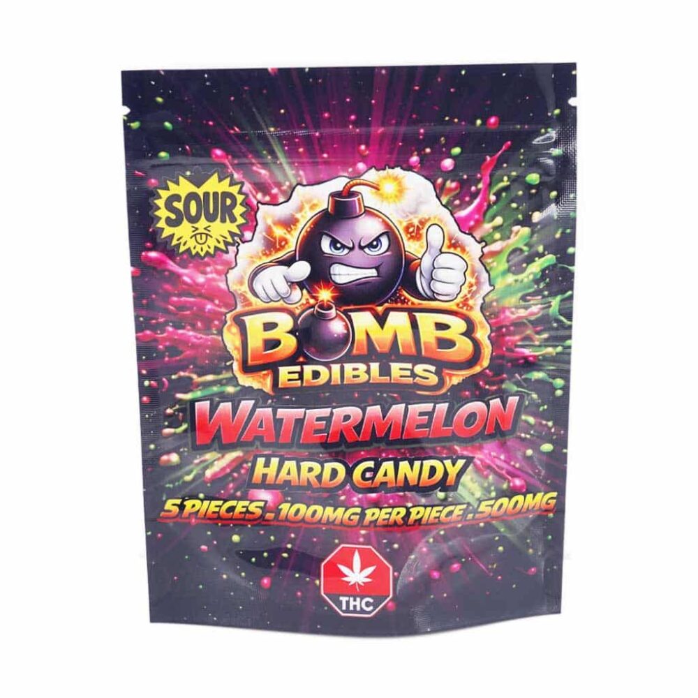 Bomb Edibles - 500mg THC Sour Hard Candy - Watermelon