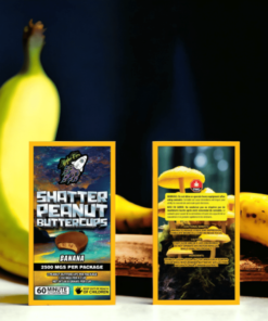 Buy Higher Fire Extracts - Shatter Peanut Butter Chocolate Cups - Banana 2500mg THC at Kush Station