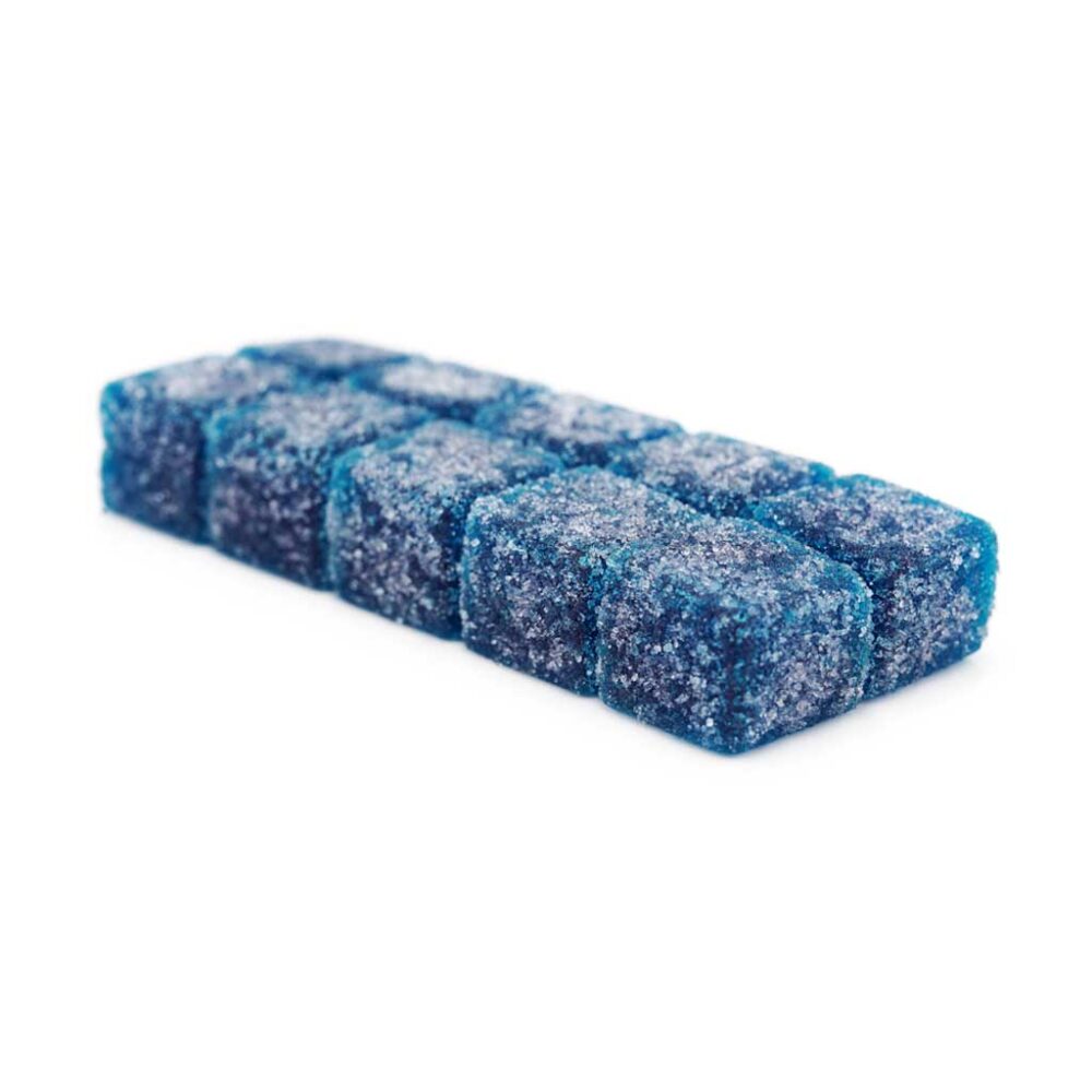 Buy Apollo Edibles – Sour Blue Raspberry Cubes 5000mg THC at Kush Station Online Shop