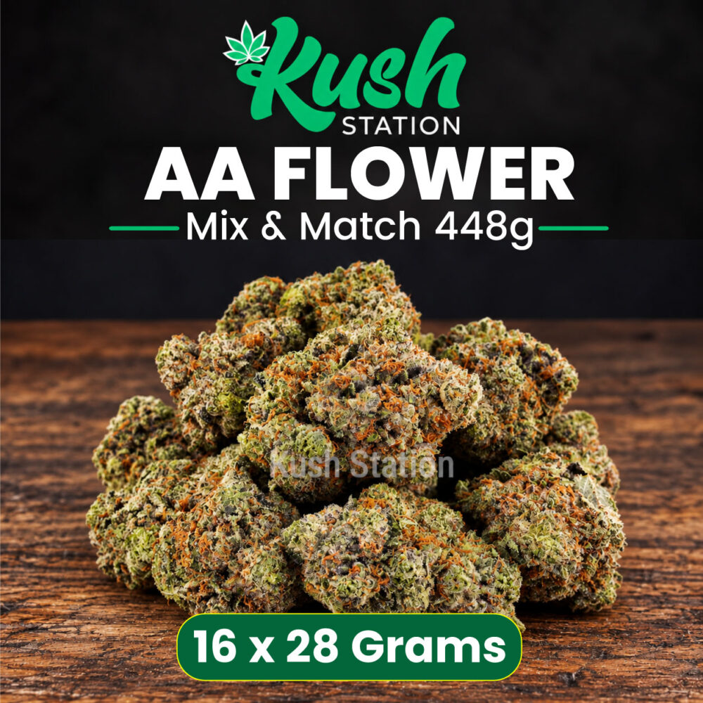 Buy Mix & Match Flower AA 448G (16 x 28G Grams) at Kush Station Online Store