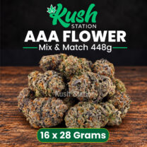 Buy Mix & Match Flower AAA 448G (16 x 28G Grams) at Kush Station Online Store