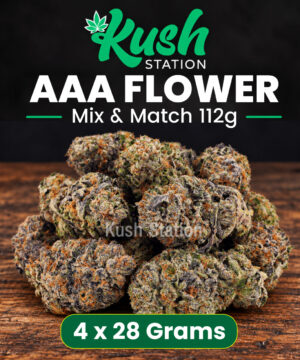 Buy Mix & Match Flower AAA 112G (4 x 28G Grams) at Kush Station Online Store