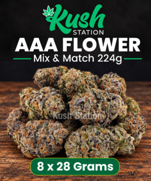 Buy Mix & Match Flower AAA 224G (8 x 28G Grams) at Kush Station Online Store