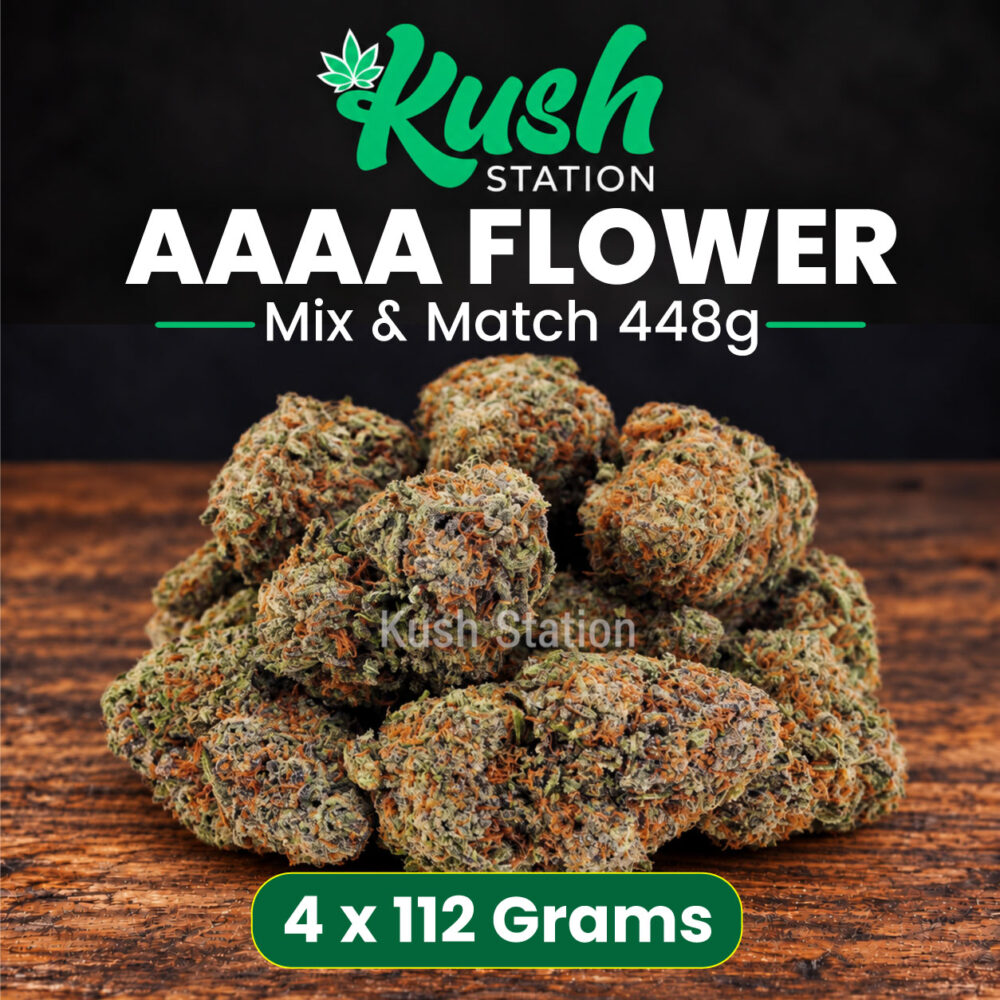 Buy Mix & Match Flower AAAA 448G (4 x 112 Grams) at Kush Station Online Store