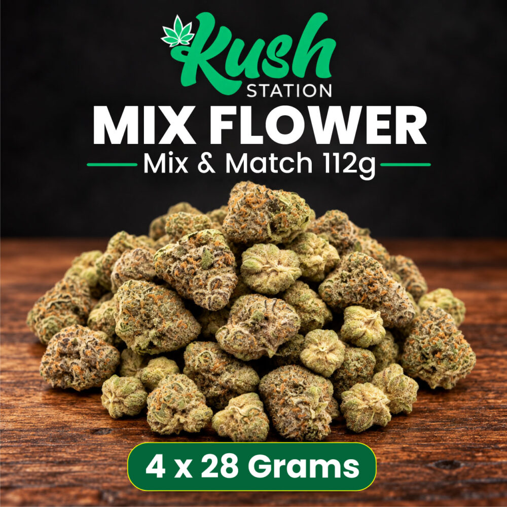 Buy Mix & Match Flower 112G (4 x 28 Gram) at Kush Station Online Store
